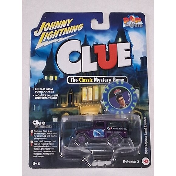 Johnny Lightning Pop Culture Clue 1/64 Car w/ Token 4 Ford, Chevy, Hudson Toyota - Picture 5 of 11